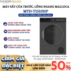 Máy sấy MALLOCA MTD-T1510HP cửa trước, lồng ngang 10kg - Hàng chính hãng