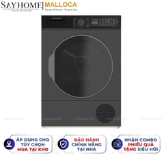 Máy sấy MALLOCA MTD-T1510HP cửa trước, lồng ngang 10kg - Hàng chính hãng
