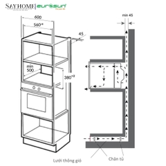 Lò vi sóng kết hợp nướng âm tủ EUROSUN MWO-30EU 28 lít tại thành phố Hồ Chí Minh
