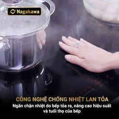 Bếp đôi điện từ Nagakawa NAG1215M Inverter - Mặt kính Schott Ceran cao cấp - Bảo hành 5 năm