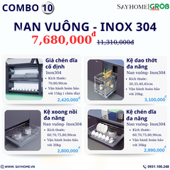 COMBO Phụ kiện tủ bếp cao cấp GROB - Combo 10