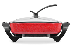 Nồi lẩu, nướng điện Green Cook GCEH30  nguyên khối chống dính 5L 30cm chuẩn Hàn Quốc - Hàng chính hãng