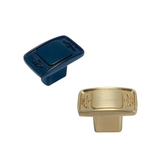 Núm tủ hiện đại màu vàng xước và xanh đen SH1121