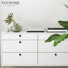 Núm tủ tân cổ điển vintage màu vàng gold và đen mờ SH1156