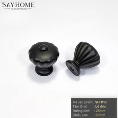 Núm tủ tân cổ điển vintage màu vàng gold và đen mờ SH1156