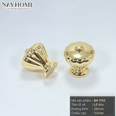 Núm tủ tân cổ điển vintage màu vàng gold và đen mờ SH1156