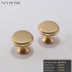 Núm tủ tân cổ điển vintage màu vàng và màu đồng SH1846