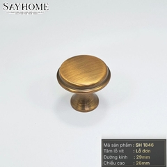 Núm tủ tân cổ điển vintage màu vàng và màu đồng SH1846