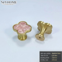 Núm tủ hiện đại màu vàng gold mặt hoa bốn cánh SH22V76N tại thành phố Hồ Chí Minh