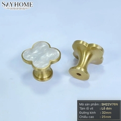 Núm tủ hiện đại màu vàng gold mặt hoa bốn cánh SH22V76N tại thành phố Hồ Chí Minh