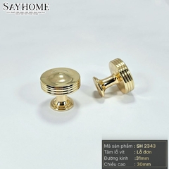 Núm tủ hiện đại màu vàng gold SH2343
