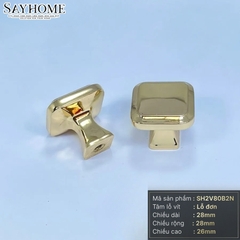 Núm tủ hiện đại màu vàng gold, vàng mờ và bạc bóng SH2V80B2N tại thành phố Hồ Chí Minh