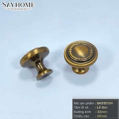 Núm tủ tân cổ điển Vintage màu vàng đồng SH31D13N tại thành phố Hồ Chí Minh