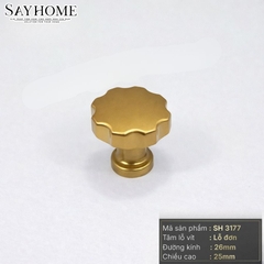 Núm tủ tân cổ điển vintage màu đồng SH3177