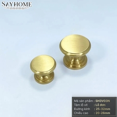 Núm tủ tân cổ điển vintage màu vàng gold SH3V03N tại thành phố Hồ Chí Minh