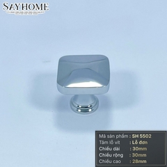 Núm tủ hiện đại màu vàng mờ, vàng gold, đen mờ, bạc và bạc bóng SH5502