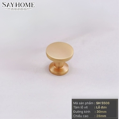 Núm tủ hiện đại màu vàng mờ, vàng xước và bạc xước SH5508