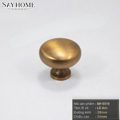 Núm tủ hiện đại màu đồng, vàng mờ, vàng gold, đen mờ và bạc bóng SH5518