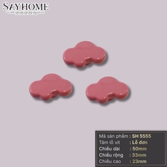 Núm tủ hiện đại màu vàng, hồng và xanh dương SH5555