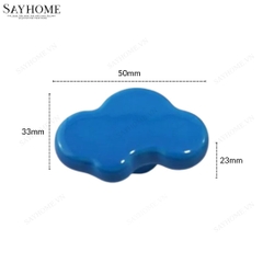 Núm tủ hiện đại màu vàng, hồng và xanh dương SH5555