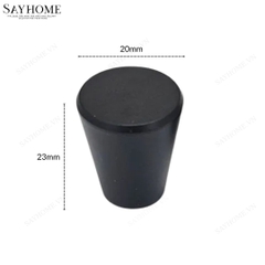 Núm tủ hiện đại màu vàng mờ và đen mờ SH5557