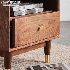 Núm tủ hiện đại màu vàng mờ và đen mờ SH5557