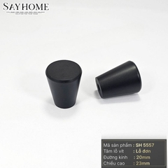 Núm tủ hiện đại màu vàng mờ và đen mờ SH5557