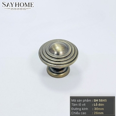 Núm tủ tân cổ điển vintage màu vàng đồng SH5845