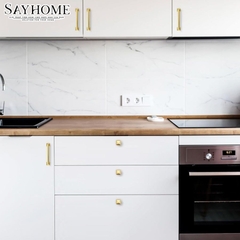 Núm tủ hiện đại màu vàng mờ và đen mờ SH6730