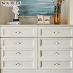 Núm tủ tân cổ điển vintage màu vàng gold gốm sứ SH6833