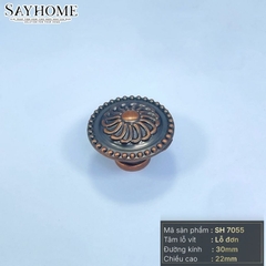 Núm tủ tân cổ điển vintage màu đồng SH7055