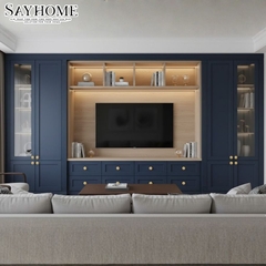 Núm tủ tân cổ điển vintage màu vàng gold SH8014