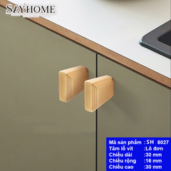 Núm tủ hiện đại màu vàng xước SH8027
