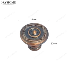 Núm tủ tân cổ điển vintage màu đồng SH8062