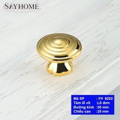 Núm tủ cổ điển màu vàng - đồng SH8202