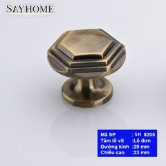 Núm tủ cổ điển màu đồng SH8205