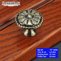 Núm tủ cổ điển màu đồng SH8206