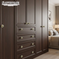 Núm tủ tân cổ điển vintage màu vàng đồng SH9332