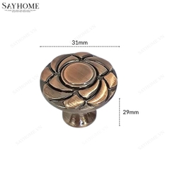 Núm tủ tân cổ điển Vintage màu đồng, vàng đồng SH8207 tại thành phố Hồ Chí Minh
