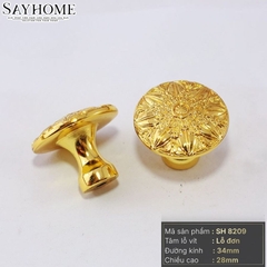 Núm tủ tân cổ điển vintage màu đồng, vàng đồng và vàng gold SH8209