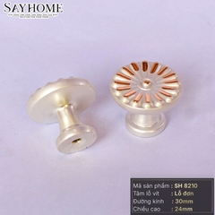 Núm tủ tân cổ điển màu đen, trắng dát vàng SH8210