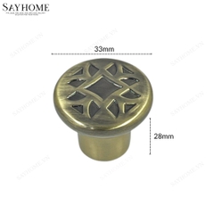Núm tủ tân cổ điển vintage màu đồng SH8216 tại thành phố Hồ Chí Minh