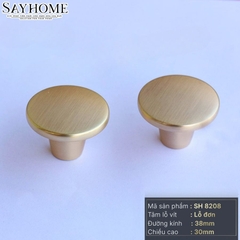 Núm tủ hiện đại màu vàng, bạc, inox, vàng gold SH8208