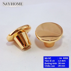 Núm tủ hiện đại màu vàng, bạc, inox, vàng gold SH8208