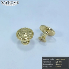 Núm tủ tân cổ điển vintage màu vàng gold SH82V97N tại thành phố Hồ Chí Minh