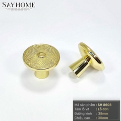 Núm tủ hiện đại màu vàng gold SH8608
