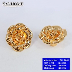 Núm tủ tân cổ điển vintage màu vàng gold, inox SH8841