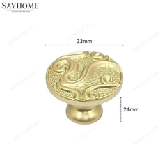 Núm tủ tân cổ điển vintage màu vàng gold, đồng SH8842 tại thành phố Hồ Chí Minh