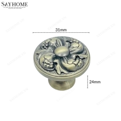 Núm tủ tân cổ điển vintage màu vàng đồng SH8843 tại thành phố Hồ Chí Minh