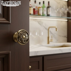 Núm tủ tân cổ điển vintage màu đồng SH8846